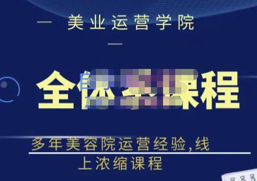 网红美容院全套营销落地课程，多年美容院运营经验，线上浓缩课程-启创网