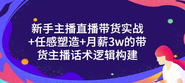 新手主播直播带货实战 信任感塑造 月薪3w的带货主播话术逻辑构建-启创网