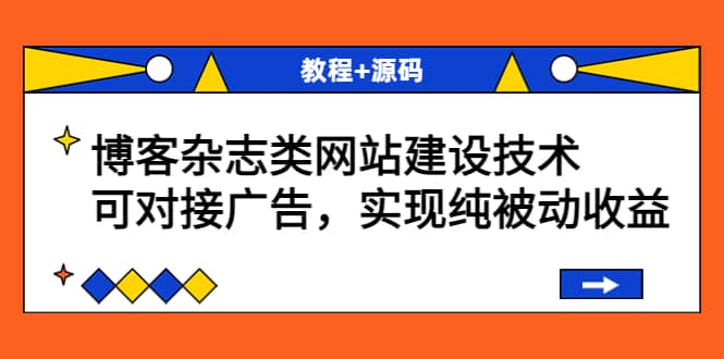 博客杂志类网站建设技术，可对接广告，实现纯被动收益（教程 源码）-启创网