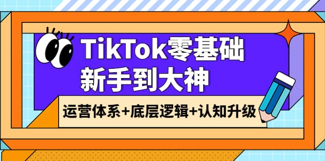 TikTok零基础新手到大神：运营体系 底层逻辑 认知升级（9节系列课）-启创网