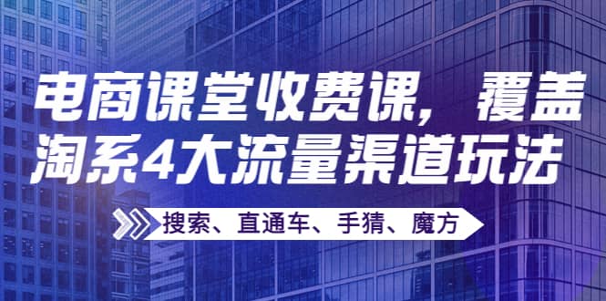 某电商课堂收费课，覆盖淘系4大流量渠道玩法【搜索、直通车、手猜、魔方】-启创网