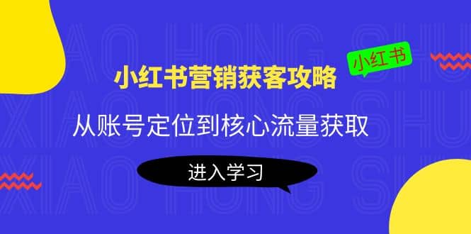 小红书营销获客攻略：从账号定位到核心流量获取，爆款笔记打造-启创网