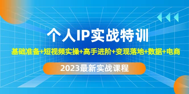 2023个人IP实战特训：基础准备 短视频实操 高手进阶 变现落地 数据 电商-启创网