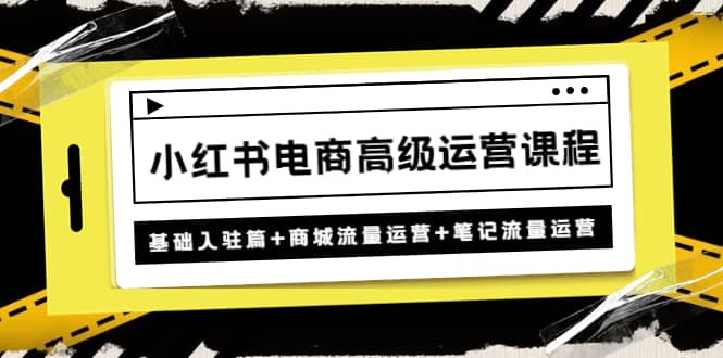 小红书电商高级运营课程：基础入驻篇 商城流量运营 笔记流量运营-启创网