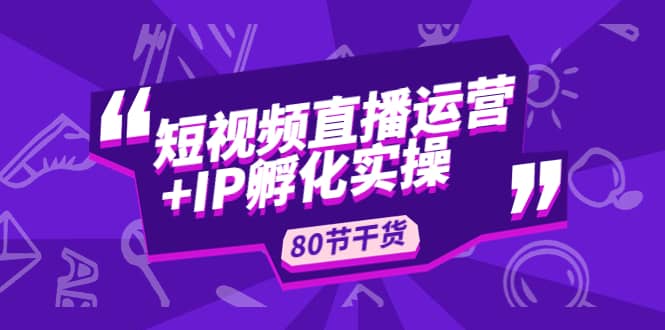 短视频直播运营 IP孵化实战：80节干货实操分享-启创网