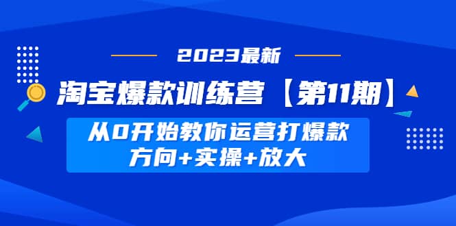 淘宝爆款训练营【第11期】 从0开始教你运营打爆款，方向 实操 放大-启创网