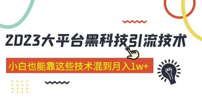 价值4899的2023大平台黑科技引流技术 29节课-启创网