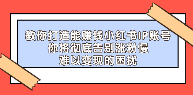 教你打造能赚钱小红书IP账号，了解透彻小红书的真正玩法-启创网