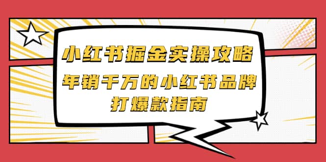 小红书掘金实操攻略，年销千万的小红书品牌打爆款指南-启创网