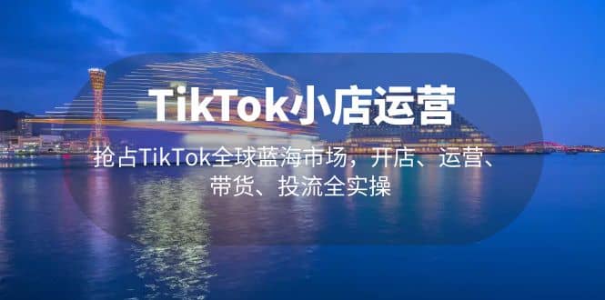 TikTok小店运营 抢占TikTok全球蓝海市场，开店、运营、带货、投流全实操-启创网