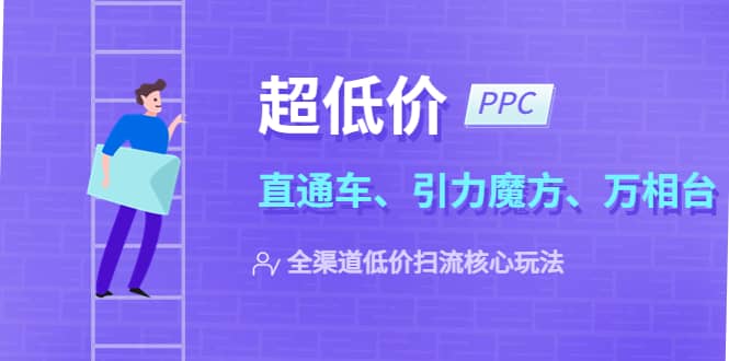 2023超低价·ppc—“直通车、引力魔方、万相台”全渠道·低价扫流核心玩法-启创网