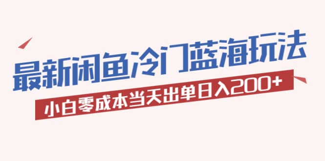 2023最新闲鱼冷门蓝海玩法，小白零成本当天出单日入200-启创网