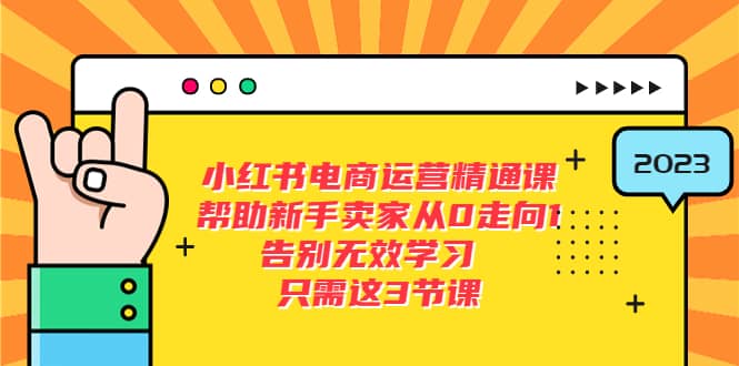 小红书电商·运营精通课，帮助新手卖家从0走向1 告别无效学习（7节视频课）-启创网