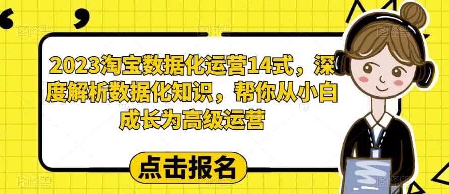 2023淘宝数据化-运营 14式，深度解析数据化知识，帮你从小白成长为高级运营-启创网