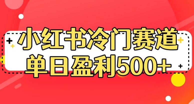 小红书冷门赛道，单日盈利500 【揭秘】-启创网