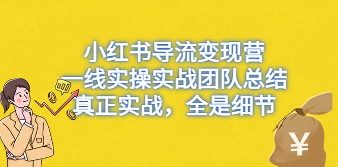 小红书导流变现营，一线实战团队总结，真正实战，全是细节，全平台适用-启创网