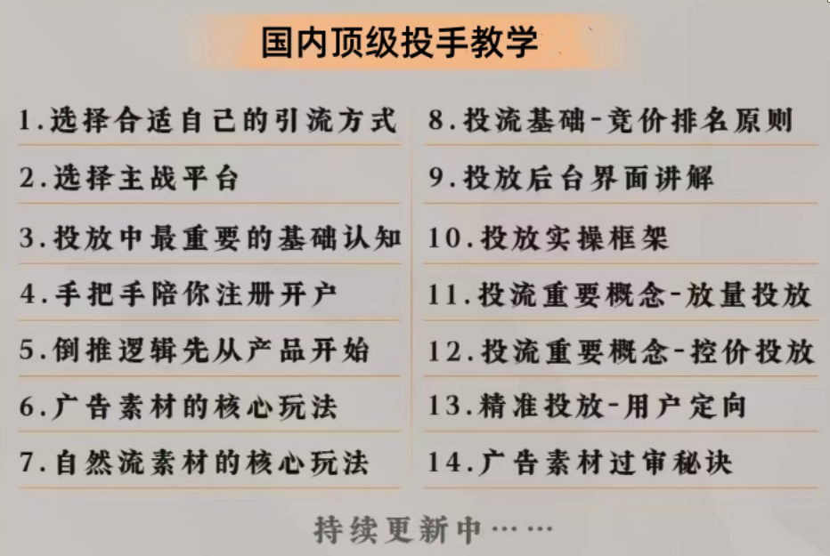 抖音AD户付费投流保姆级教学，可降低15%–50%获客成本包教会，玩转投放，用钱换钱！联系自己的客服进群，进群的同学所有的截流工具免费使用！-启创网