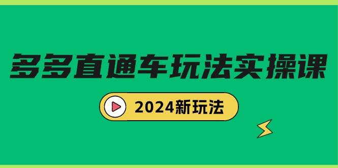 多多直通车玩法实战课，2024新玩法（7节课）-启创网