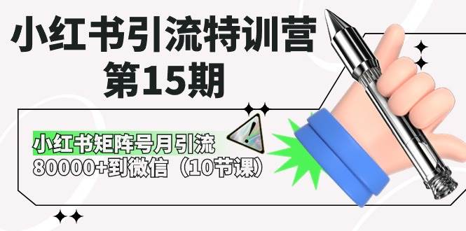 小红书引流特训营-第15期，小红书矩阵号月引流80000+到微信（10节课）-启创网