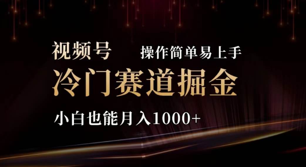 2024视频号冷门赛道掘金，操作简单轻松上手，小白也能月入1000+-启创网